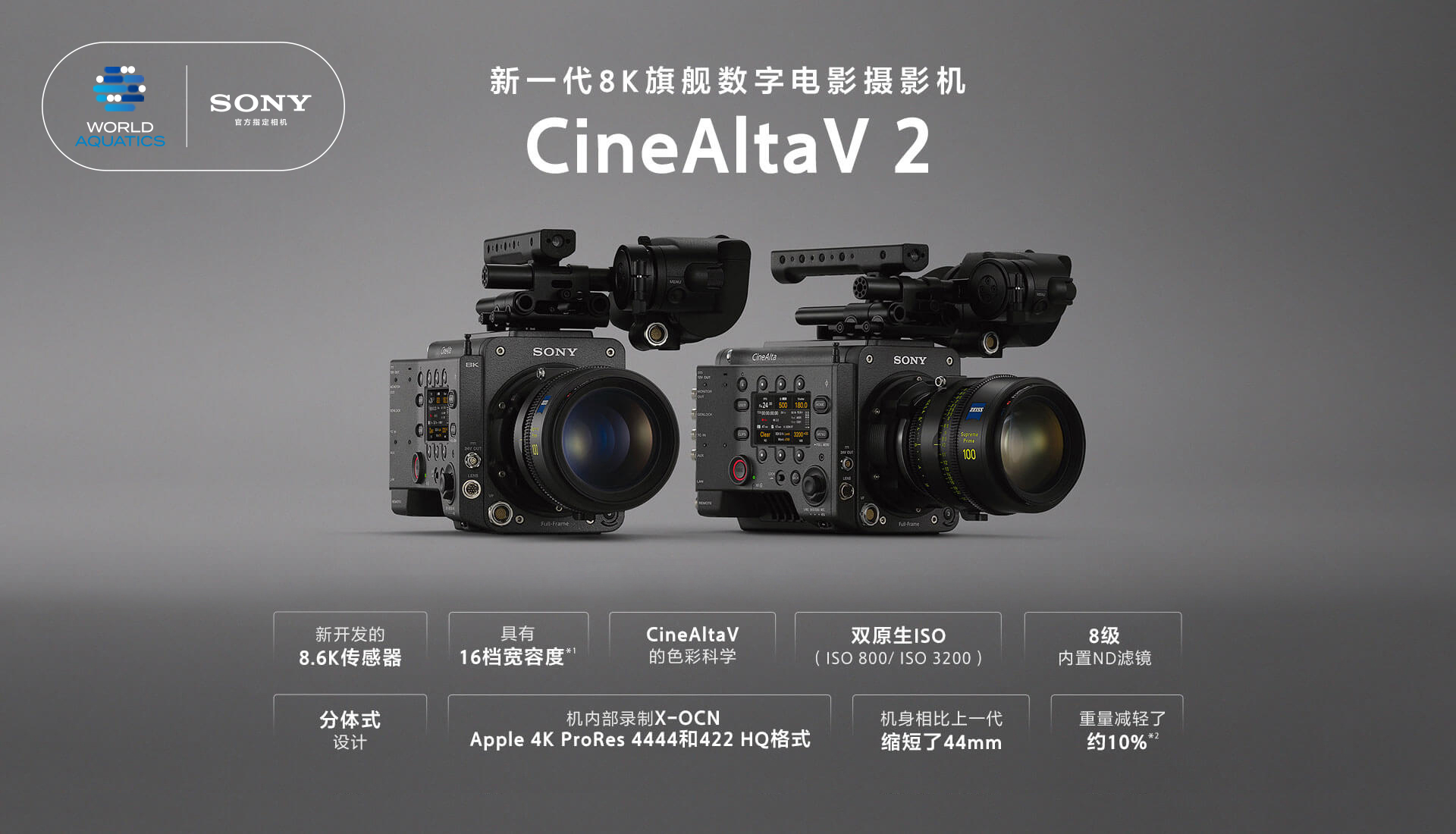 新一代8K旗艦數(shù)字電影攝影機CineAltaV 2