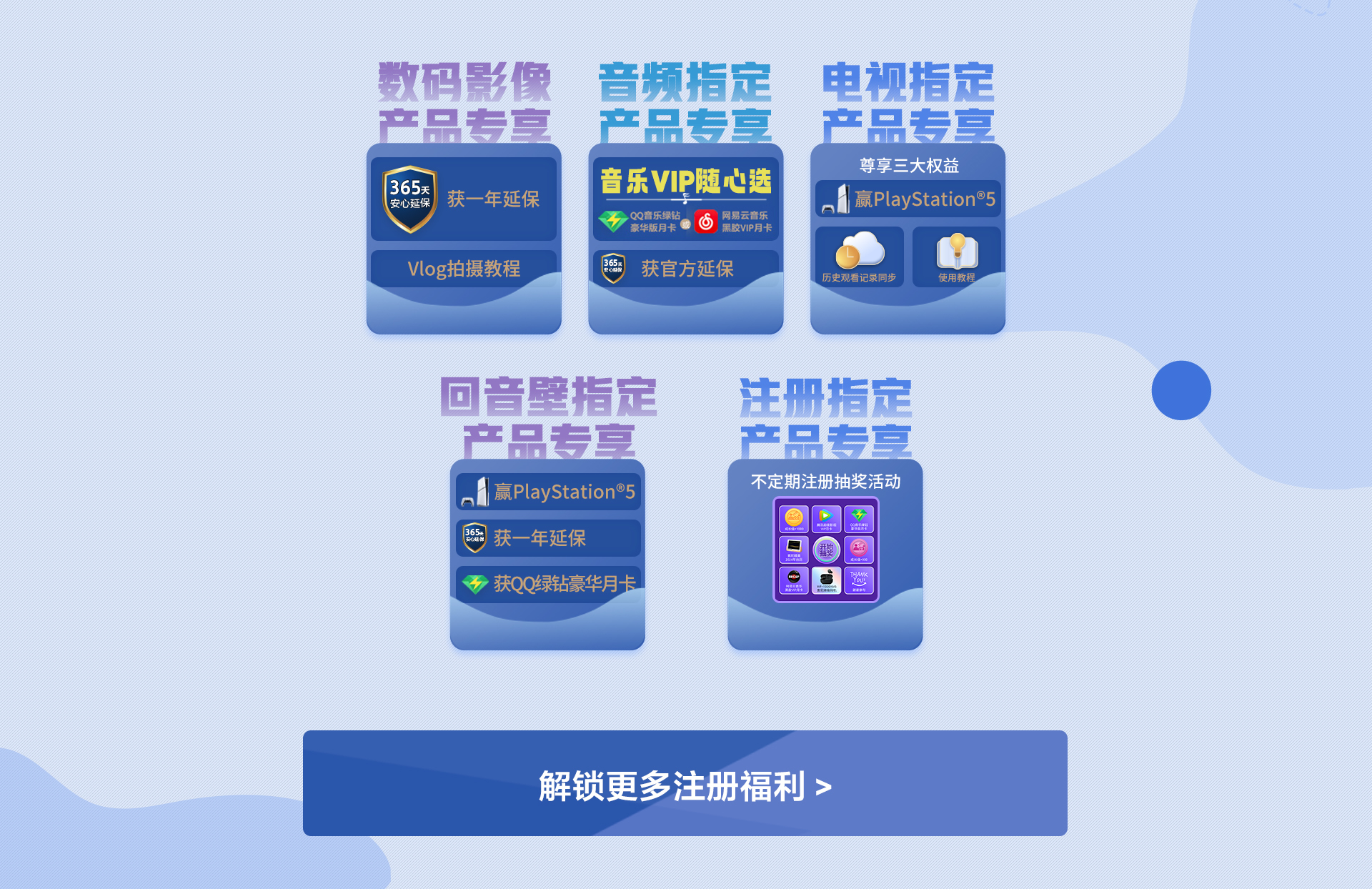 購買索尼產(chǎn)品后你注冊了嗎？